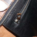 LOEWE Tote Bag Leather Brown Silver Auth ka4826-22
