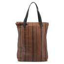LOEWE Tote Bag Leather Brown Silver Auth ka4826-2