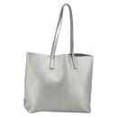 PRADA Tote Bag Leather Silver Auth ka4827-1