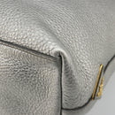 PRADA Tote Bag Leather Silver Auth ka4827-12