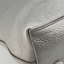 PRADA Tote Bag Leather Silver Auth ka4827-13