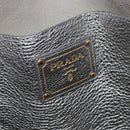 PRADA Tote Bag Leather Silver Auth ka4827-15