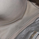 PRADA Tote Bag Leather Silver Auth ka4827-16