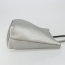 PRADA Tote Bag Leather Silver Auth ka4827-4