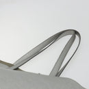 PRADA Tote Bag Leather Silver Auth ka4827-8