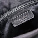 SAINT LAURENT Kahala Tote Bag Canvas Black Silver 123435 Auth ka4828-17