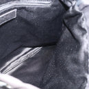 SAINT LAURENT Kahala Tote Bag Canvas Black Silver 123435 Auth ka4828-18