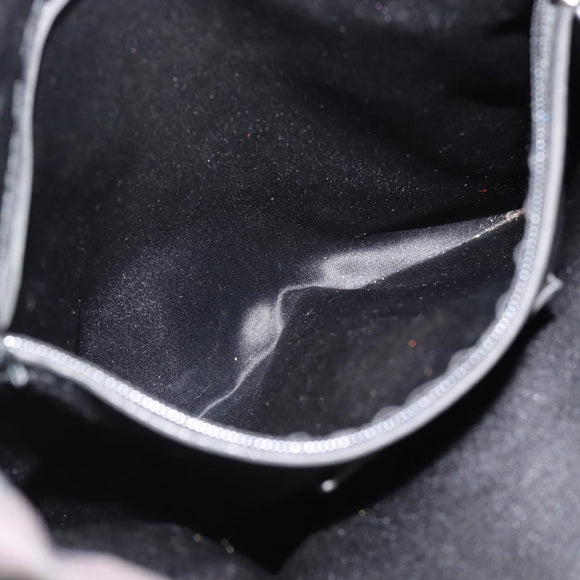SAINT LAURENT Kahala Tote Bag Canvas Black Silver 123435 Auth ka4828