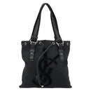 SAINT LAURENT Kahala Tote Bag Canvas Black Silver 123435 Auth ka4828-13