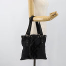 SAINT LAURENT Kahala Tote Bag Canvas Black Silver 123435 Auth ka4828-21