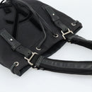 SAINT LAURENT Kahala Tote Bag Canvas Black Silver 123435 Auth ka4828-6