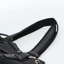 SAINT LAURENT Kahala Tote Bag Canvas Black Silver 123435 Auth ka4828-8