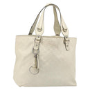 GUCCI GG Canvas Guccissima Hand Bag Leather White Silver 229852 Auth ka4829-1