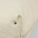 GUCCI GG Canvas Guccissima Hand Bag Leather White Silver 229852 Auth ka4829-8