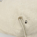 GUCCI GG Canvas Guccissima Hand Bag Leather White Silver 229852 Auth ka4829-15