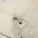 GUCCI GG Canvas Guccissima Hand Bag Leather White Silver 229852 Auth ka4829-17