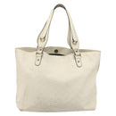 GUCCI GG Canvas Guccissima Hand Bag Leather White Silver 229852 Auth ka4829-2