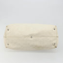 GUCCI GG Canvas Guccissima Hand Bag Leather White Silver 229852 Auth ka4829-5