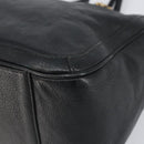 Salvatore Ferragamo Hand Bag Leather Black Gold Auth ka483-10