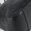 Salvatore Ferragamo Hand Bag Leather Black Gold Auth ka483-11