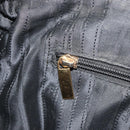 Salvatore Ferragamo Hand Bag Leather Black Gold Auth ka483-20