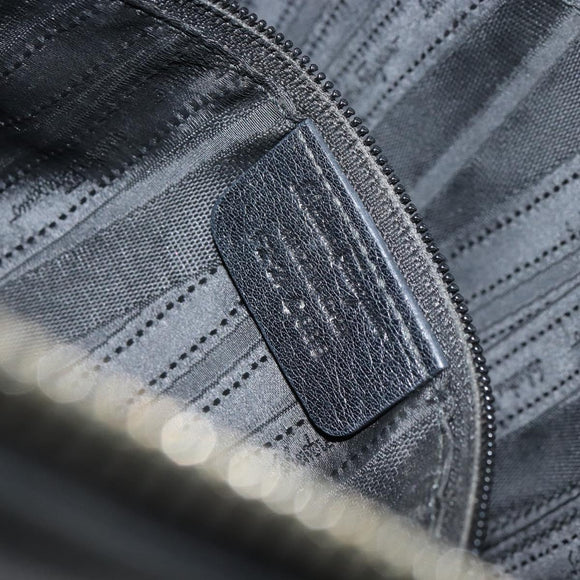 Salvatore Ferragamo Hand Bag Leather Black Gold Auth ka483