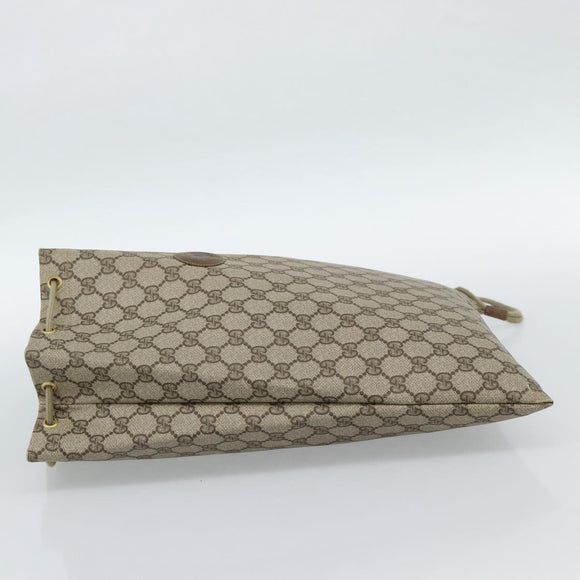 GUCCI GG Supreme Shoulder Bag PVC Beige Gold 97 19 302 Auth ka4830