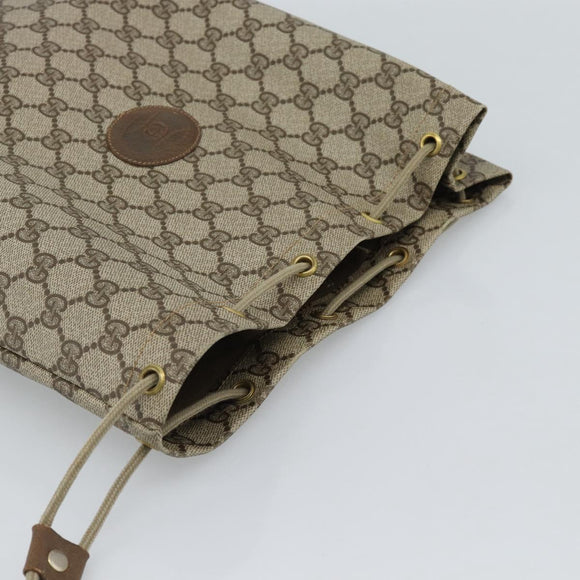 GUCCI GG Supreme Shoulder Bag PVC Beige Gold 97 19 302 Auth ka4830