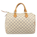 LOUIS VUITTON Damier Azur Speedy 30 Hand Bag N41533 LV Auth ka4831A-2