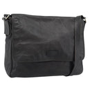 GUCCI GG Canvas Guccissima Shoulder Bag Leather Black Gold 223665 Auth ka4832-1