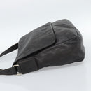 GUCCI GG Canvas Guccissima Shoulder Bag Leather Black Gold 223665 Auth ka4832-3