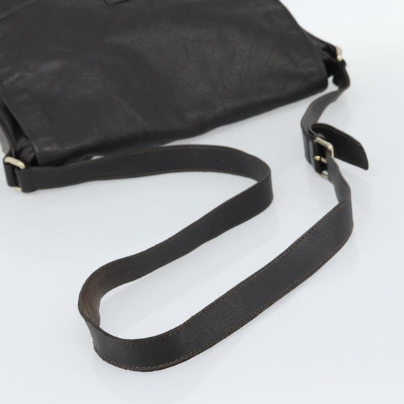 GUCCI GG Canvas Guccissima Shoulder Bag Leather Black Gold 223665 Auth ka4832