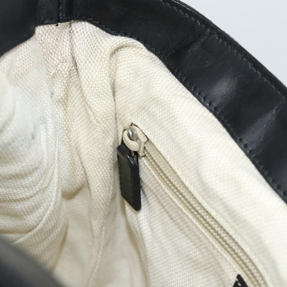 GUCCI GG Canvas Web Sherry Line Shoulder Bag Black Silver Red 322077 Auth ka4834