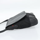 GUCCI GG Canvas Web Sherry Line Shoulder Bag Black Silver Red 322077 Auth ka4834-3