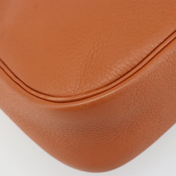 HERMES Christine Fjord Shoulder Bag Taurillon Leather Brown Auth ka4835SAV