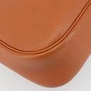 HERMES Christine Fjord Shoulder Bag Taurillon Leather Brown Auth ka4835SAV-18