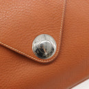 HERMES Christine Fjord Shoulder Bag Taurillon Leather Brown Auth ka4835SAV-19