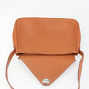 HERMES Christine Fjord Shoulder Bag Taurillon Leather Brown Auth ka4835SAV-21