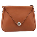 HERMES Christine Fjord Shoulder Bag Taurillon Leather Brown Auth ka4835SAV-13