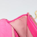 FENDI Chain Shoulder Bag Leather Pink Gold Auth ka4836A-10