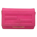 FENDI Chain Shoulder Bag Leather Pink Gold Auth ka4836A-13