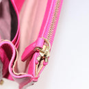 FENDI Chain Shoulder Bag Leather Pink Gold Auth ka4836A-24