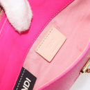 FENDI Chain Shoulder Bag Leather Pink Gold Auth ka4836A-26