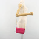 FENDI Chain Shoulder Bag Leather Pink Gold Auth ka4836A-27