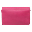 FENDI Chain Shoulder Bag Leather Pink Gold Auth ka4836A-2