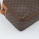 CELINE Macadam Canvas Shoulder Bag PVC Leather Brown Gold Auth ka4839-17