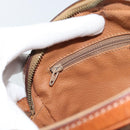 CELINE Macadam Canvas Shoulder Bag PVC Leather Brown Gold Auth ka4839-20