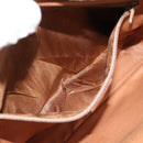 CELINE Macadam Canvas Shoulder Bag PVC Leather Brown Gold Auth ka4839-11