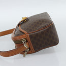 CELINE Macadam Canvas Shoulder Bag PVC Leather Brown Gold Auth ka4839-3