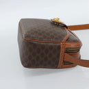 CELINE Macadam Canvas Shoulder Bag PVC Leather Brown Gold Auth ka4839-4